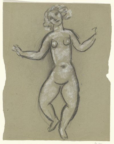 Dansende kvindelig nøgen af Leo Gestel