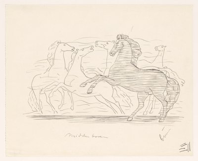Flok heste af Leo Gestel