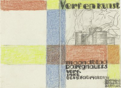 Maandblad Verf en Kunst van P.A. Regnault (Entwurf in Farbe) af Leo Gestel