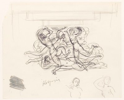 Nøgne kvinder svømmer af Leo Gestel