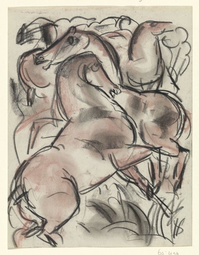 Heste i naturen af Leo Gestel