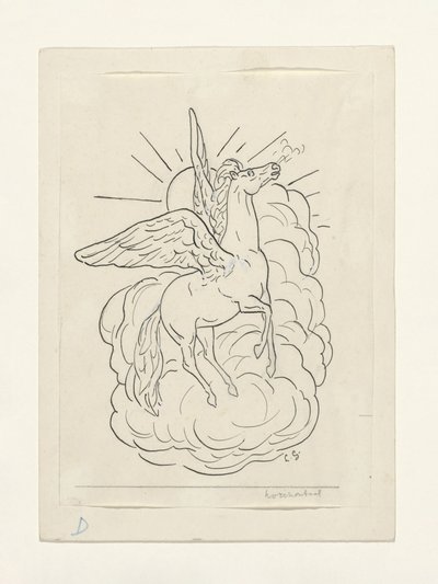 Pegasus flyver foran skyerne (1891–1941) af Leo Gestel