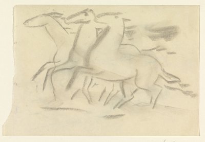 Løbende heste af Leo Gestel
