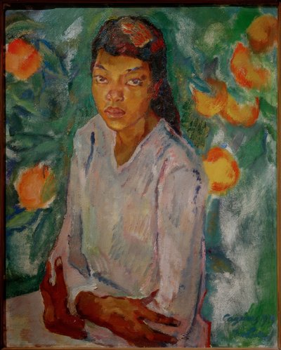 Julia ved appelsinbusken af Leo Putz
