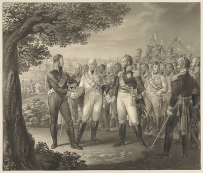 Første møde mellem de allierede monarker med deres ministre i Prag, 18. august 1813 af Leo Wolf