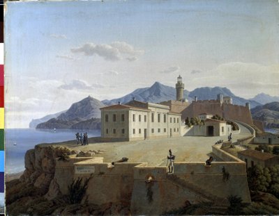 Napoleon Bonaparte i Portoferraio. Napoleon Bonaparte i Portoferraio. Napoleon Ier Bonaparte (1769-1821) i eksil i Portoferraio (Italien) en 1814. Peinture de Leo Von Klenze (1784-1864) af Leo von Klenze