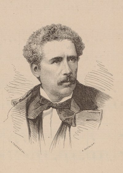 Portræt af komponisten Olivier Métra 1830-1889. af Leon Alexandre Tourfaut