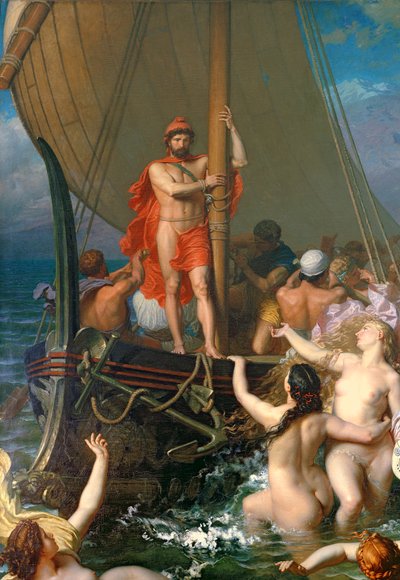 Ulysses og sirenerne (detalje af 154170) af Leon Auguste Adolphe Belly