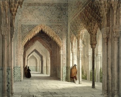 Retssalen i Alhambra, Granada, 1853 af Leon Auguste Asselineau