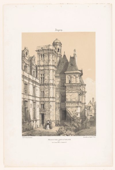 Udsigt over en del af slottet Angers Vrede. Palais des ducs d
