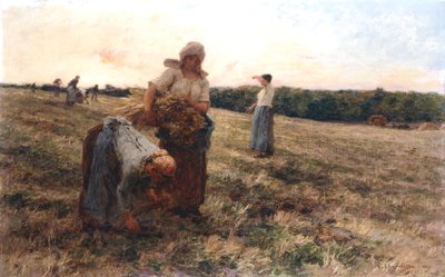 Gleaners at Sunset, 1889 af Leon Augustin Lhermitte