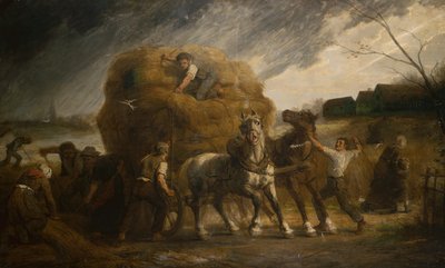 The Approaching Storm (olie på lærred) af Leon Augustin Lhermitte