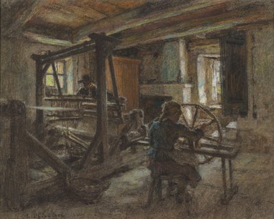 Væverens hytte af Leon Augustin Lhermitte