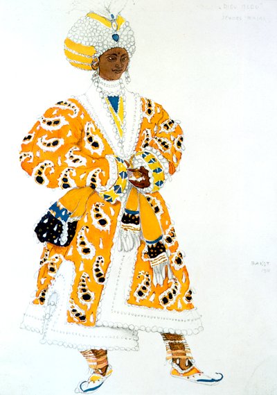 A Young Rajah, balletkostumedesign, 1911 af Leon Bakst