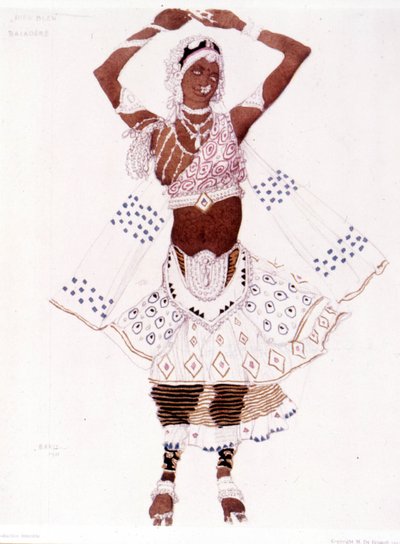 Bayadre-kostume skabt af Léon Bakst til "The Blue God" af Reynaldo Hahn (1875 - 1947) af Leon Bakst