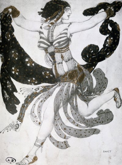 Cleopatra, balletkostumedesign, 1909 af Leon Bakst