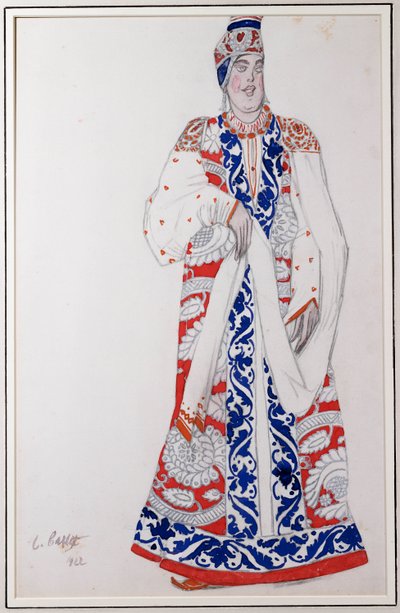 Kostumedesign til "Moskwa", 1922 af Leon Bakst