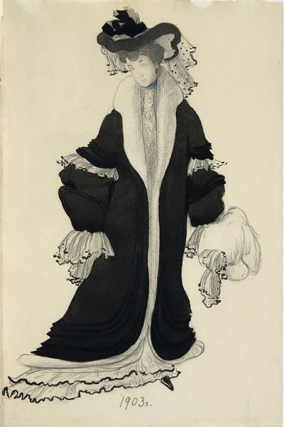 Kostumedesign for fru L. Bakst, 1903 af Leon Bakst
