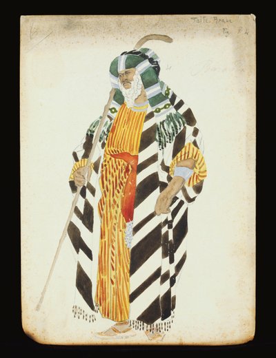 Kostumedesign til en danser fra "Suite Arabe" af Leon Bakst