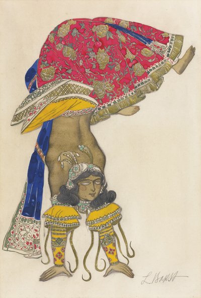 Kostumedesign til Ballet Blue God af R. Hahn, 1912 af Leon Bakst