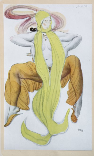 Kostumedesign til Balletten The Legend of Joseph af R. Strauss, 1914 af Leon Bakst
