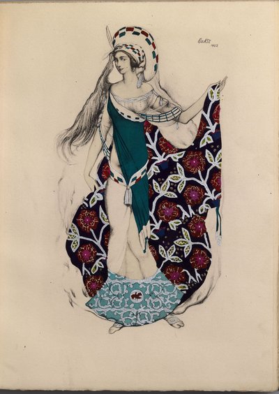 Kostumedesign til balletten Artemis urolig af Paul Paray, 1922 af Leon Bakst