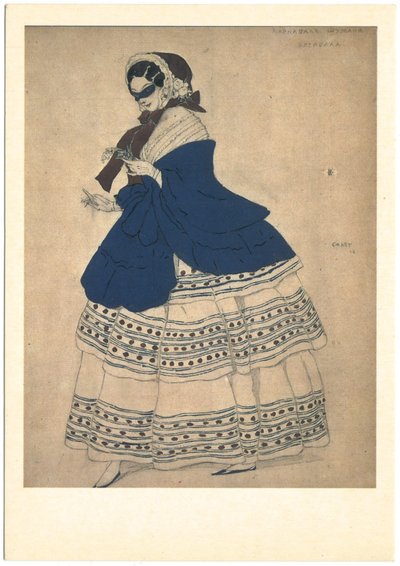 Kostumedesign til balletten Carnaval af R. Schumann, 1910 af Leon Bakst