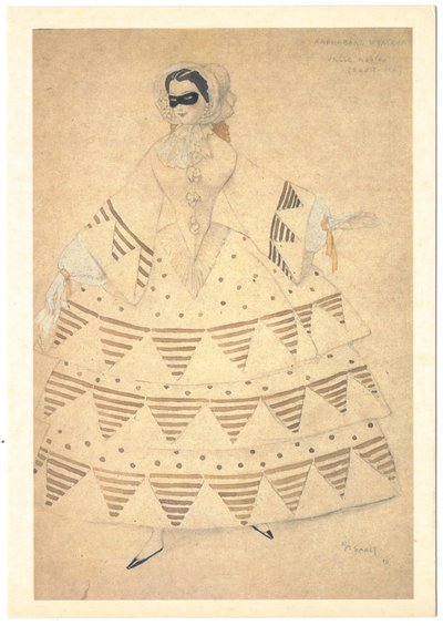 Kostumedesign til balletten Carnaval af R. Schumann, 1910 af Leon Bakst