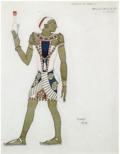 Kostumedesign til balletten Hélène de Sparte af E. Verhaeren og D. de Séverac, 1912 af Leon Bakst