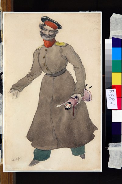 Kostumedesign til balletten The Fairy Doll af J. Bayer af Leon Bakst