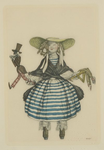 Kostumedesign til balletten The Fairy Doll af J. Bayer, 1903 af Leon Bakst