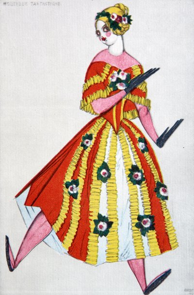 Kostumedesign til balletten The Magic Toy Shop af G. Rossini, 1919 af Leon Bakst