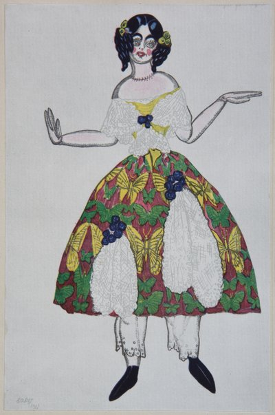 Kostumedesign til balletten The Magic Toy Shop af G. Rossini, 1919 af Leon Bakst