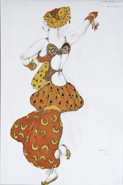 Odalisque. Kostumedesign til balletten Sheherazade af N. Rimsky-Korsakov, 1910 af Leon Bakst