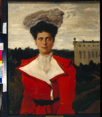 ""Portræt af Helene Vladimirovna de Russie (1882-1957)"" (Portræt af storhertuginde Elena Vladimirovna af Rusland (1882-1957)) Peinture de Leon Bakst (1866-1924) Dim 81x65 cm Olie på lærred Kasakhisk statskunstmuseum Republik, Almaty af Leon Bakst