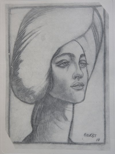 Portræt af madame T., 1918 af Leon Bakst