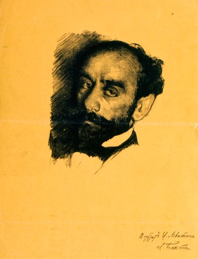 Portræt af kunstneren Isaak Levitan, 1899. af Leon Bakst