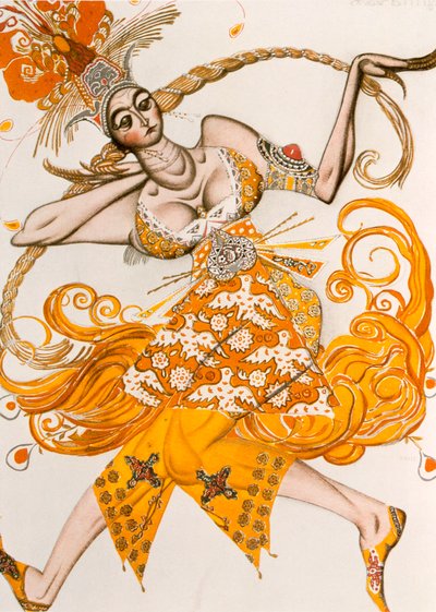 Ildfuglen, kostume til Ildfuglen, balletten af igor Stravinsky, 1910 af Leon Bakst