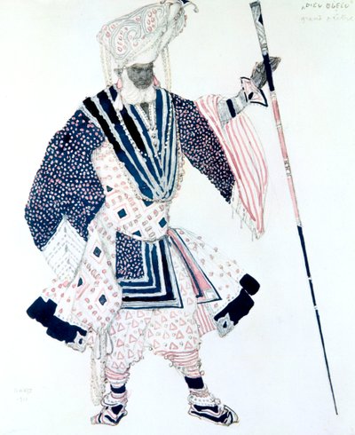 Ypperstepræsten Le Grand Prêtre, balletkostumedesign, 1911 af Leon Bakst