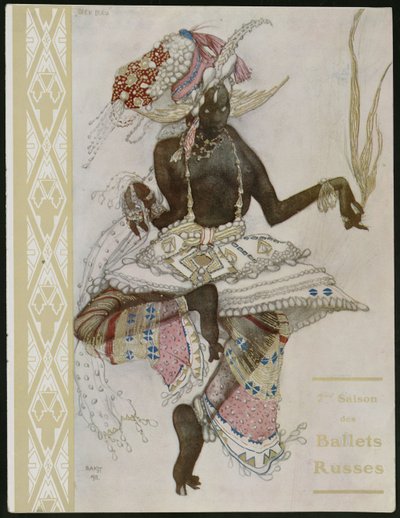 Titelside på Souvenir-program for Ballets Russes af Leon Bakst