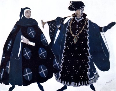Two Heralds, balletkostumedesign, 1911 af Leon Bakst