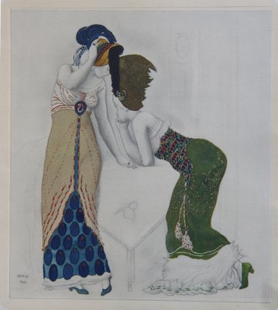 Kvinde i orientalsk kjole, 1910 af Leon Bakst