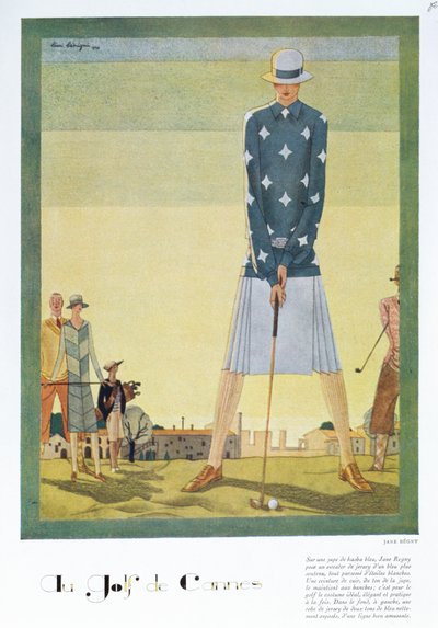Golfkjole design af Jane Regny, modeplade fra 