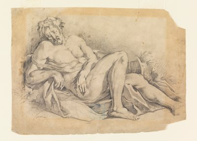 Bacchus sover (efter Poussin) af Leon Dabo