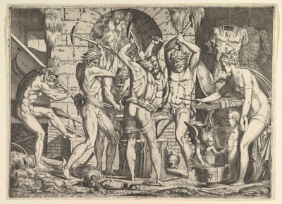 Venus i Vulcans Smedje, 1546-47. af Leon Davent