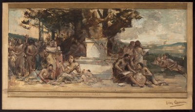 Skitse til rådhuset i det 4. distrikt: Studiet af videnskab og kunst af Leon Francois Comerre
