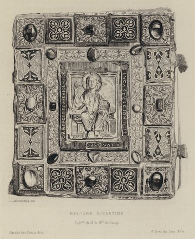 Byzantinsk bogbinderi (gravering) af Leon Gaucherel