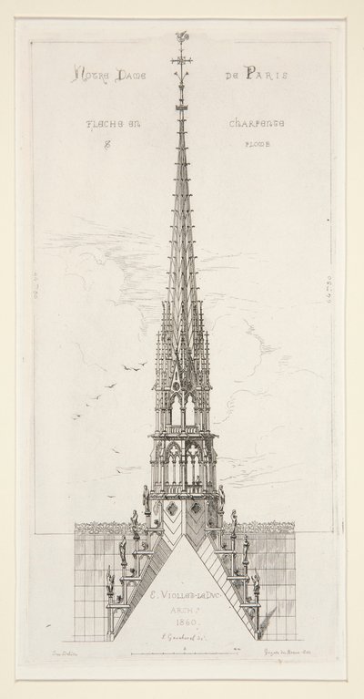 Notre Dame de Paris: Pil i ramme og bly af Leon Gaucherel