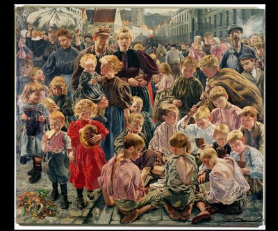 Arbejderens tidsalder (den centrale del af en triptykon) af Leon Henri Marie Frederic