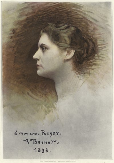Undersøgelse for en profil af Rose Caron af Leon Joseph Florentin Bonnat